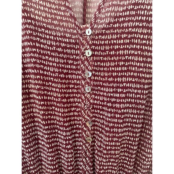 CASUAL CASUAL STREET MAROON PRINTED DRESS SIZE MEDIUM - Picture 7 of 9